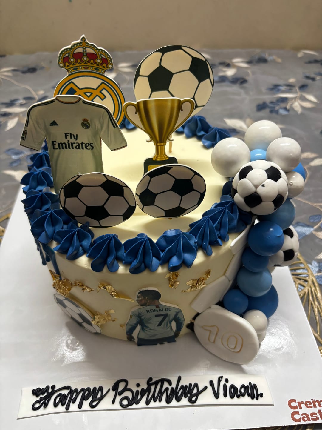 Customer photo review of Ronaldo Football Stadium Cake