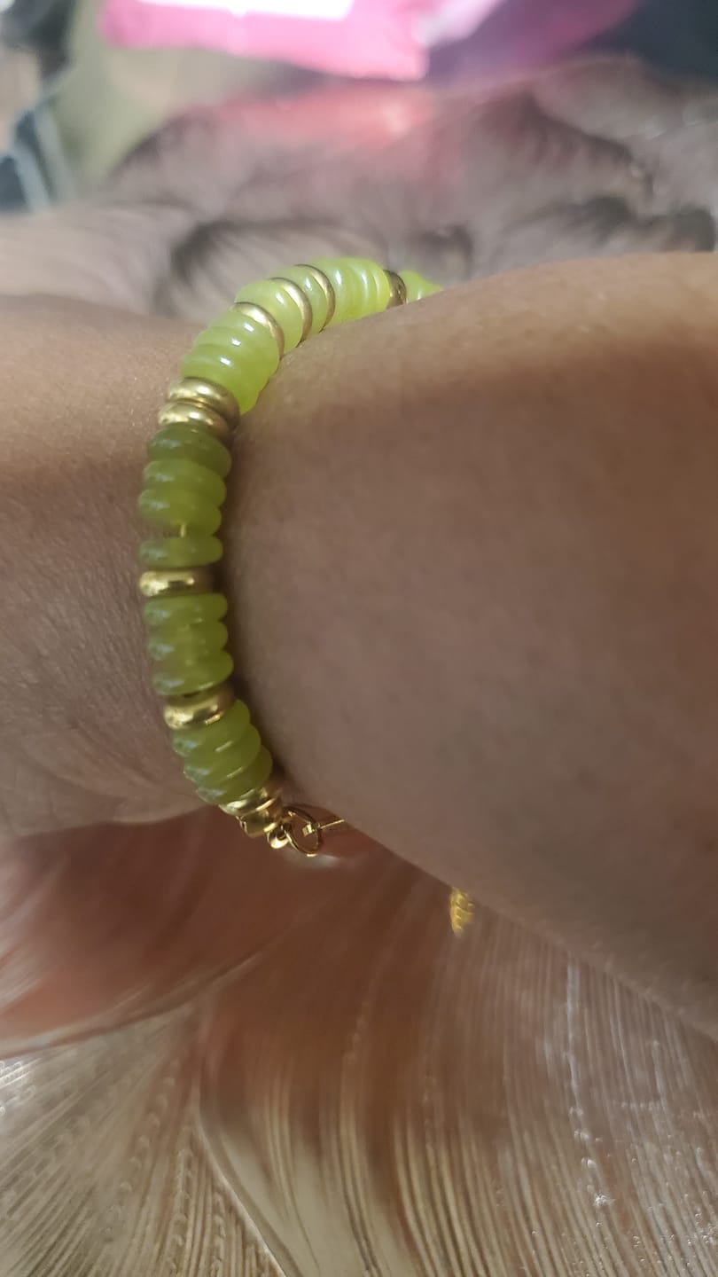 Customer photo review of Core Collection - Green Jade Bracelet