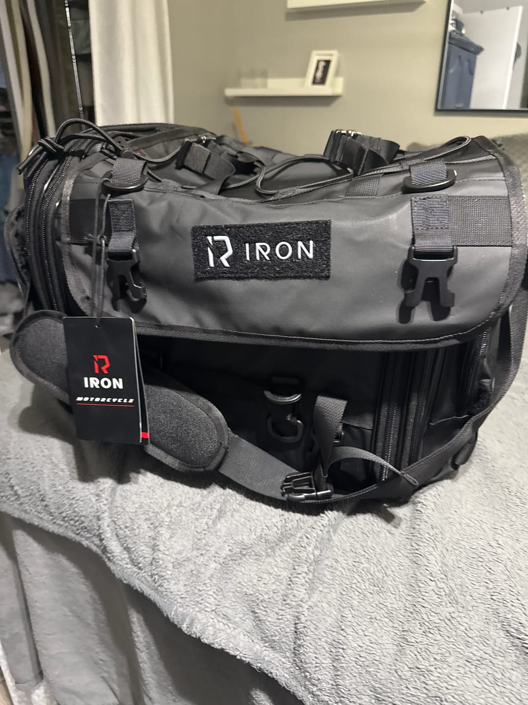 Customer photo review of RIDEIRON Expandable Motorcycle Travel Luggage Tail Bag | MB8001