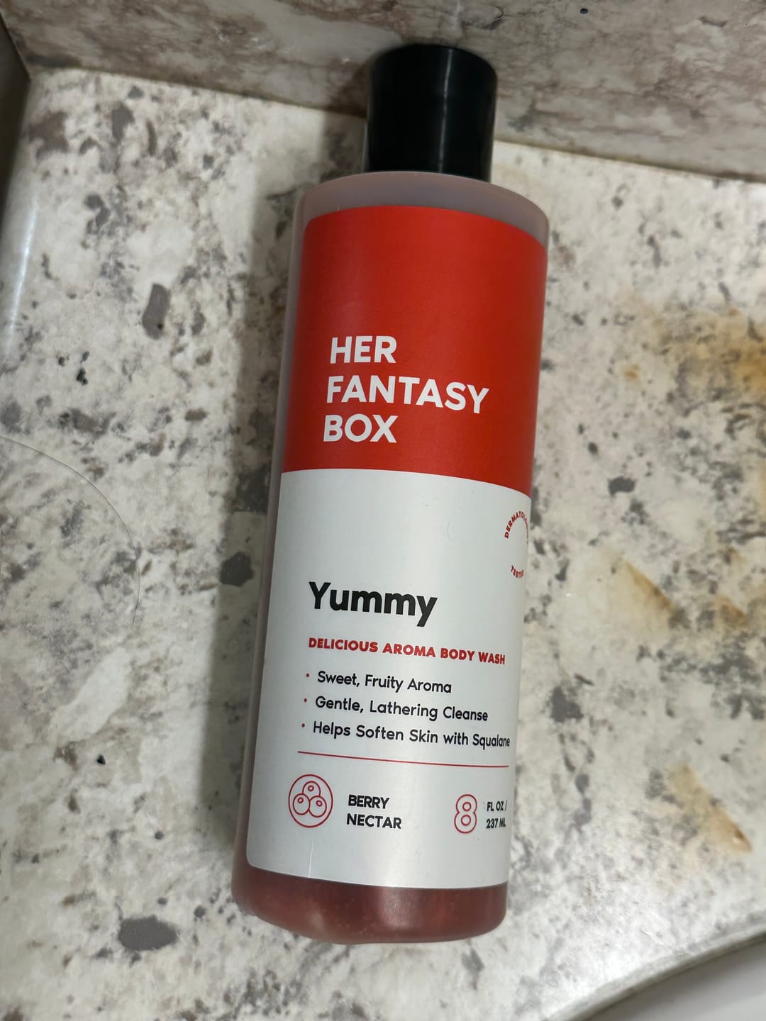 Customer photo review of Yummy Organic Body Wash - Hydrating & Juicy Daily Use