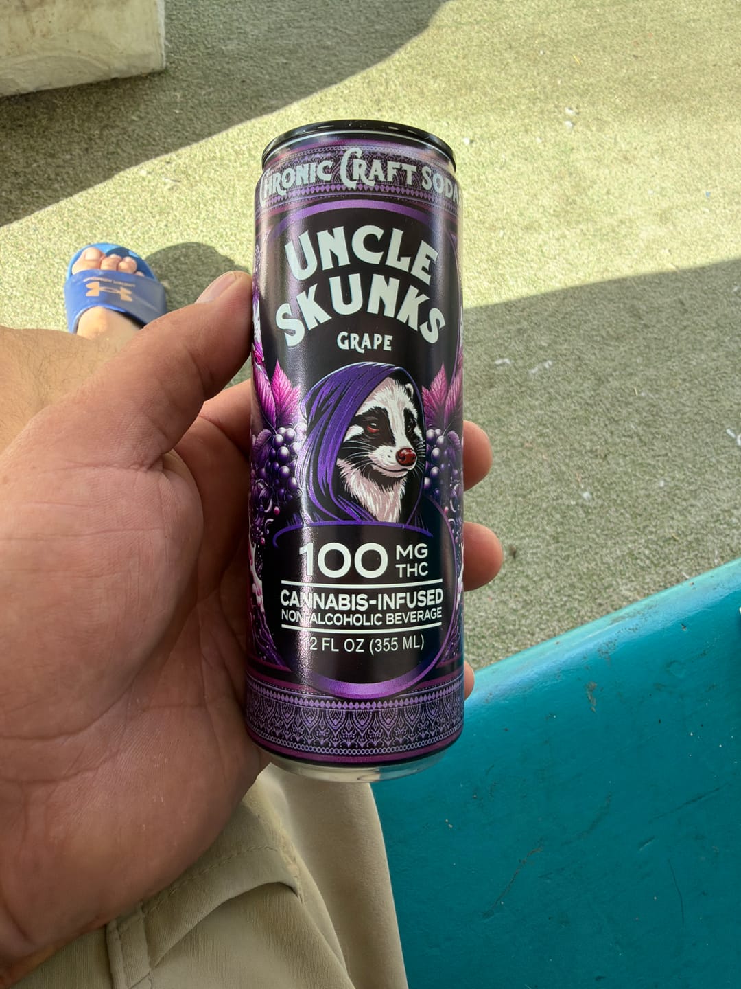 Customer photo review of Grape | 100 mg | 12oz Chronic Craft Soda