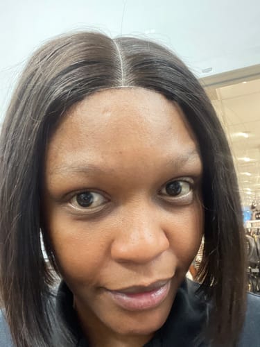 Customer photo review of Budget Vietnamese Super Double Drawn Bone Straight 2x6 Closure 10" Natural Black Wig