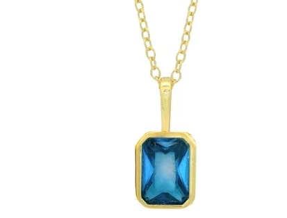 Customer photo review of Personaliza Tu Collar Birthstone Redondo