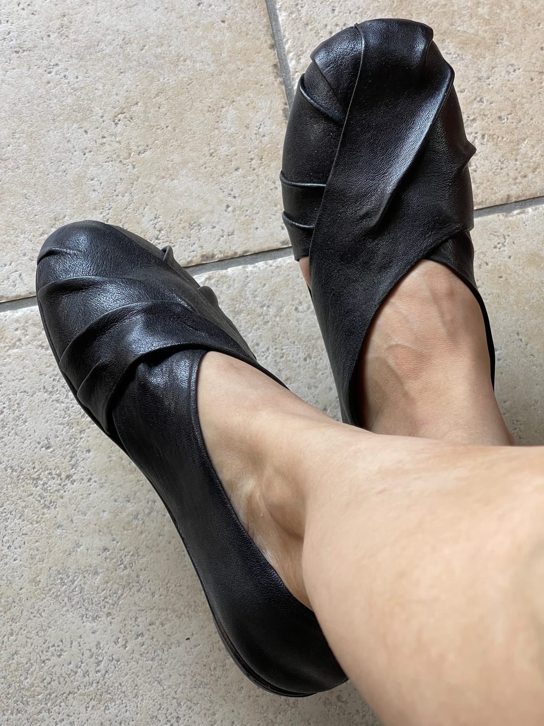 Customer photo review of Snokey Black ballerina in nappa nera artigianale marchigiana