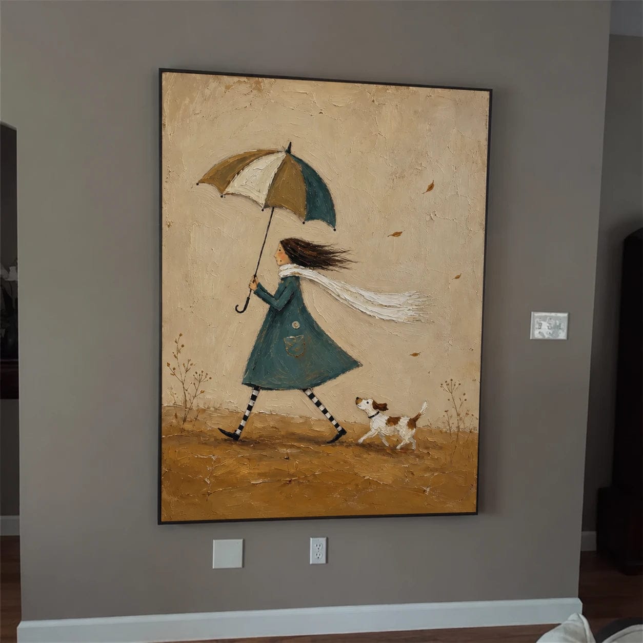 Customer photo review of Modern Folk Art｜Autumn Stroll Companion