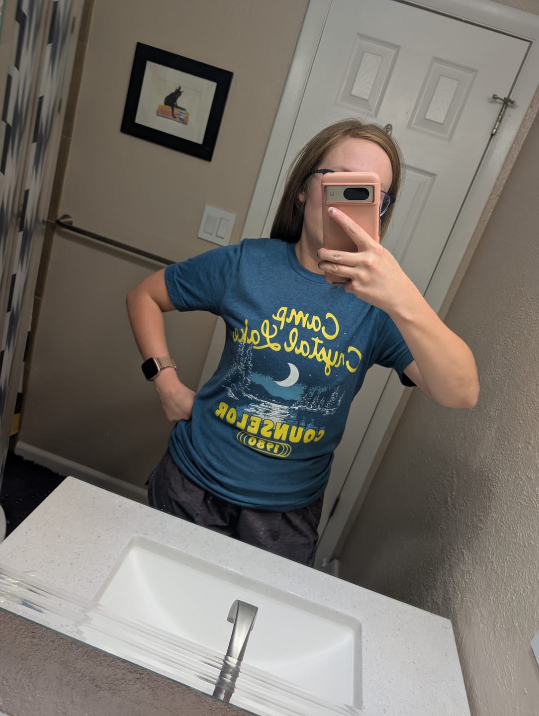 Customer photo review of Camp Crystal Lake Counselor Tee