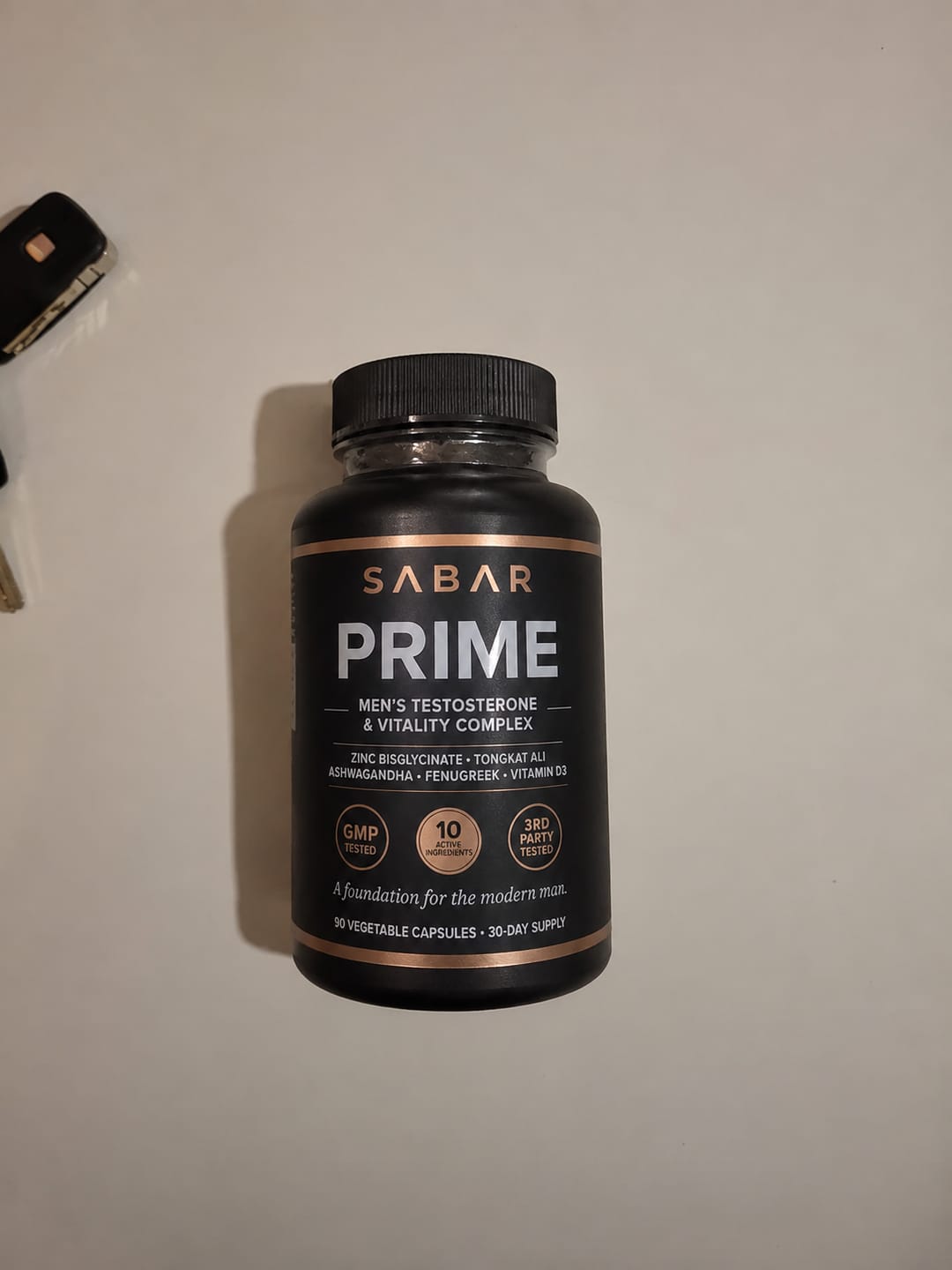 Customer photo review of SABAR PRIME — Men's Testosterone & Vitality Complex