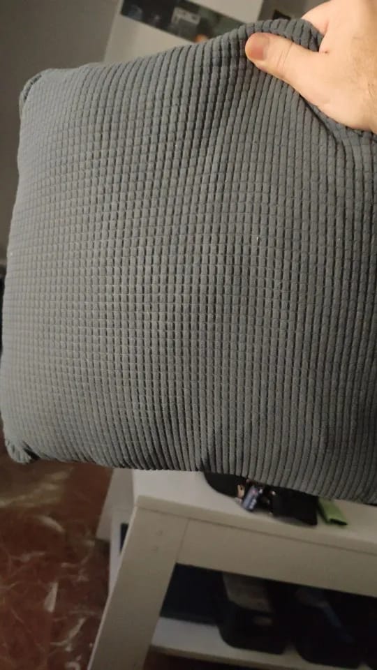 Customer photo review of Ribbed Corduroy Cushion Cover