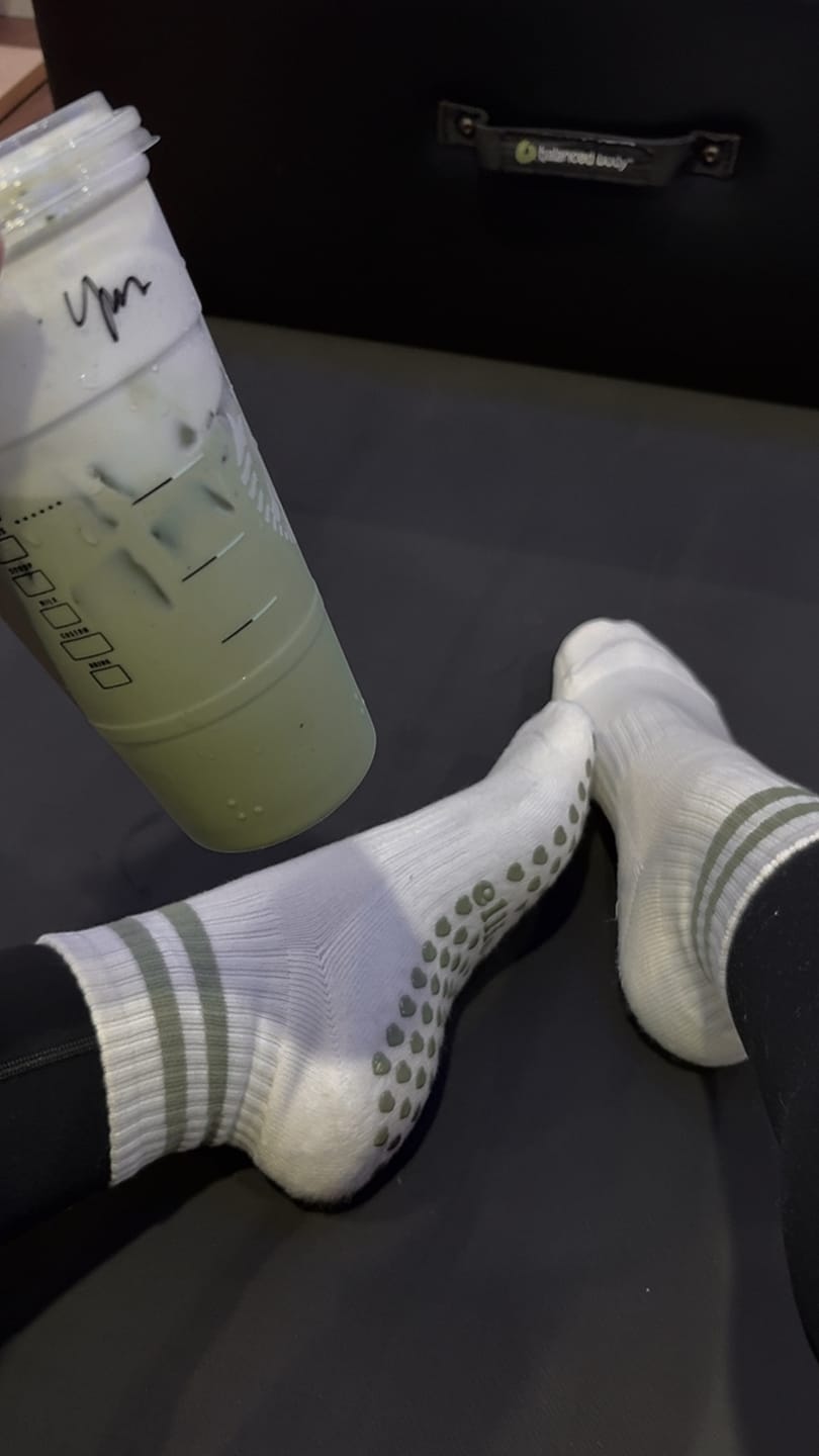 Customer photo review of Grip Stripes - Matcha Cream