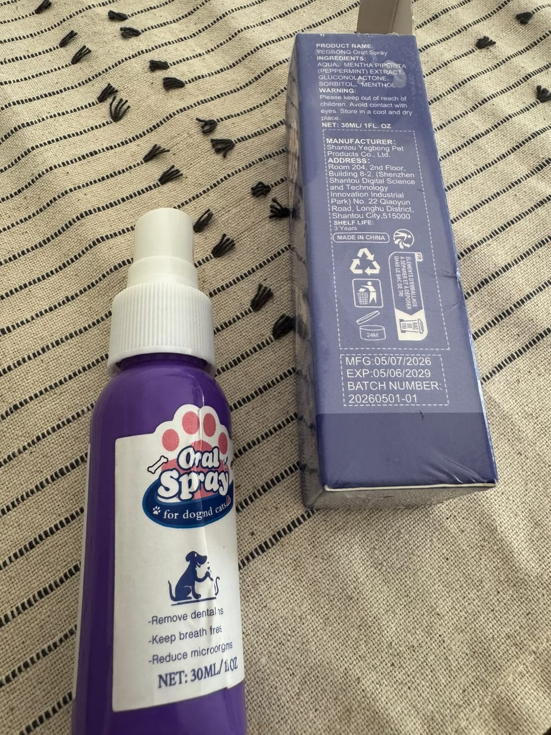 Customer photo review of Spray Dental Para Perros y Gatos