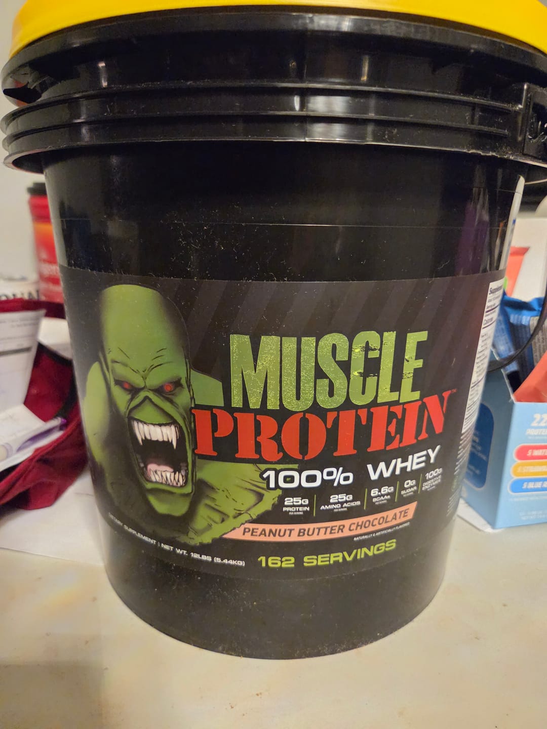 Customer photo review of Whey Protein Powder Bucket