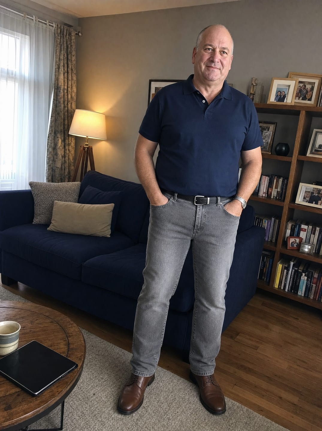 Customer photo review of The Precision Jeans – Graphite