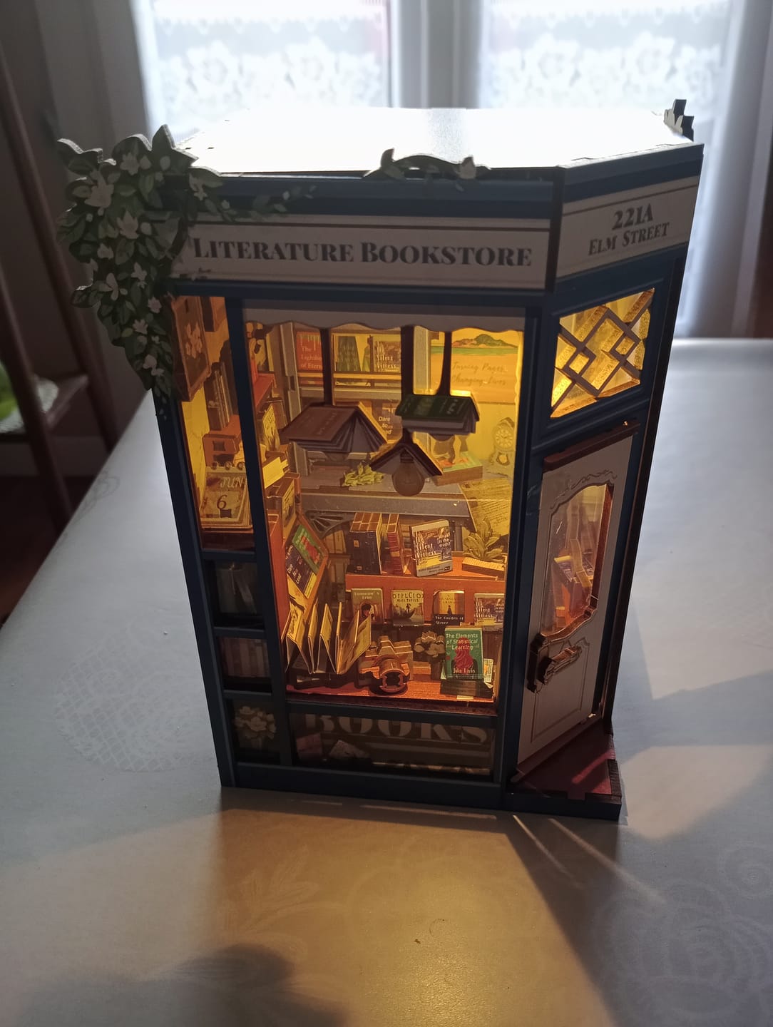 Customer photo review of DIY Book Nook Kit - Literature Bookstore