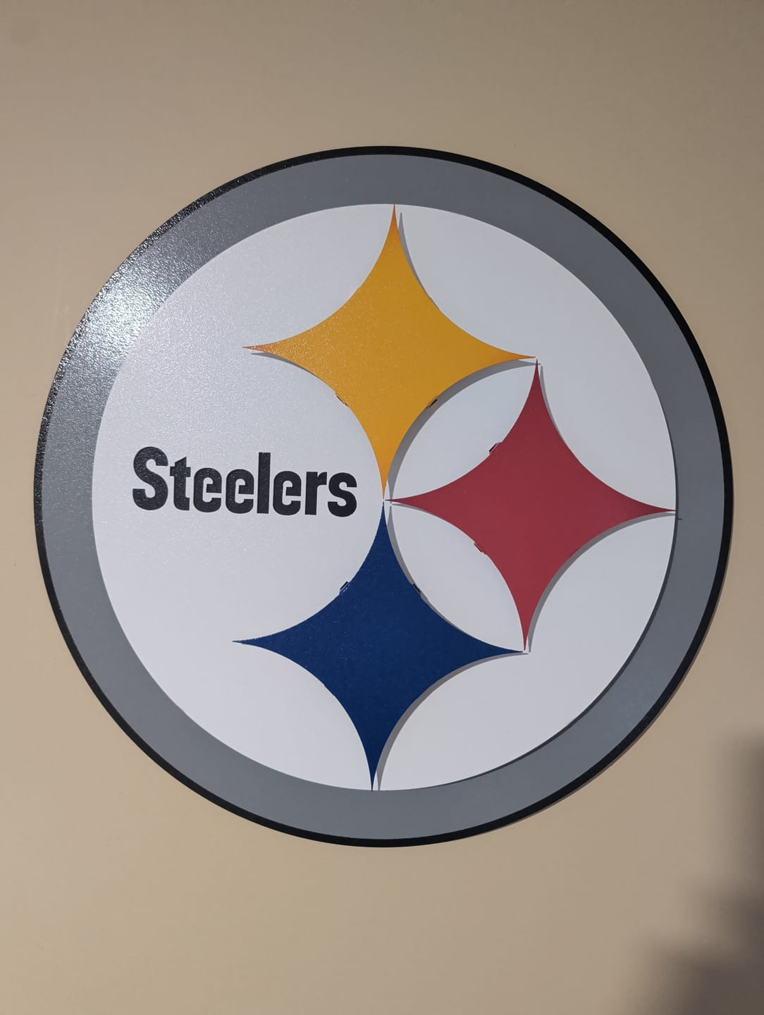 Customer photo review of Pittsburgh Steelers "Steelmark" 3D Vintage Metal Wall Art