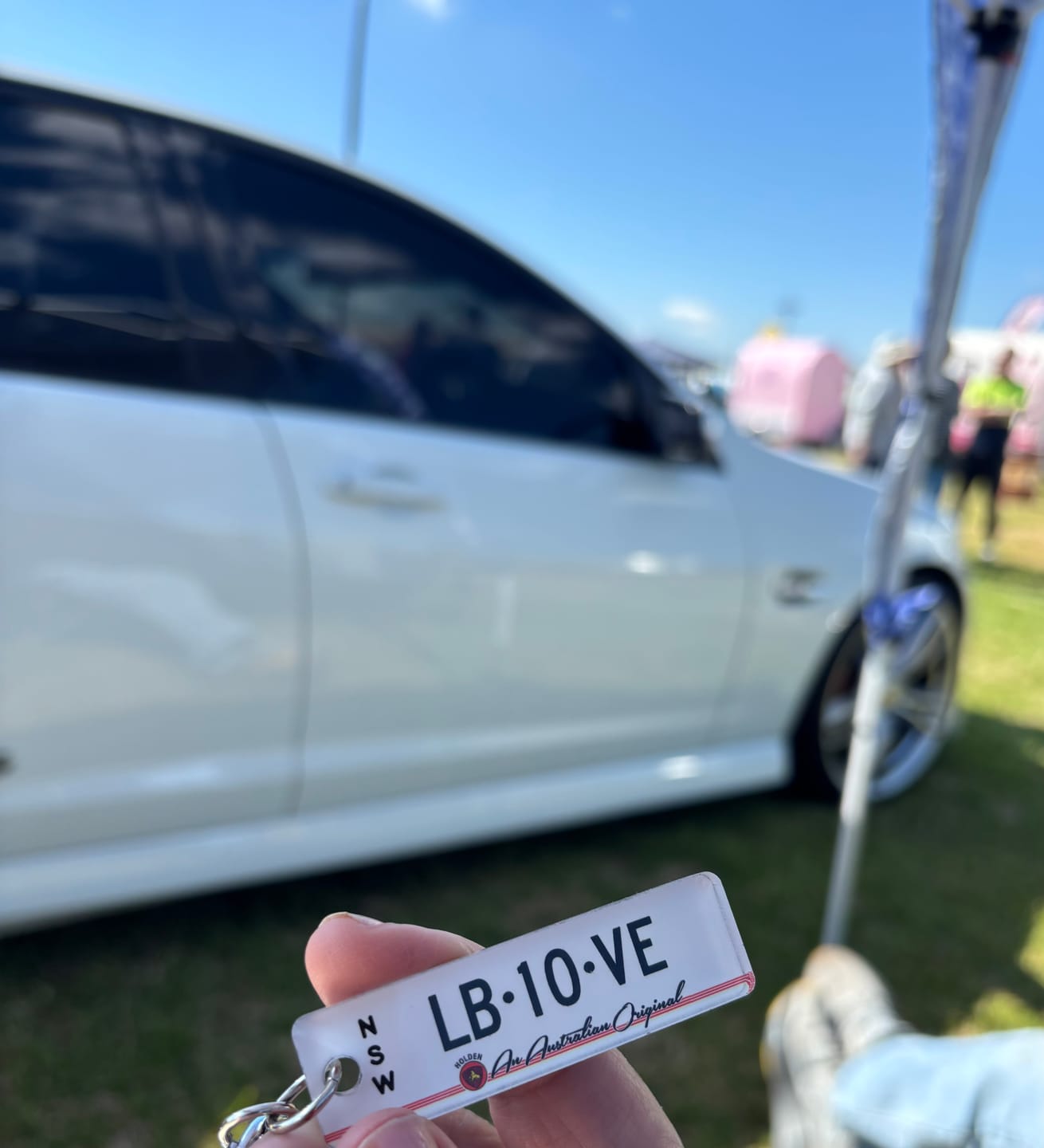 Customer photo review of NSW HSV Licence Plate Custom Keychain