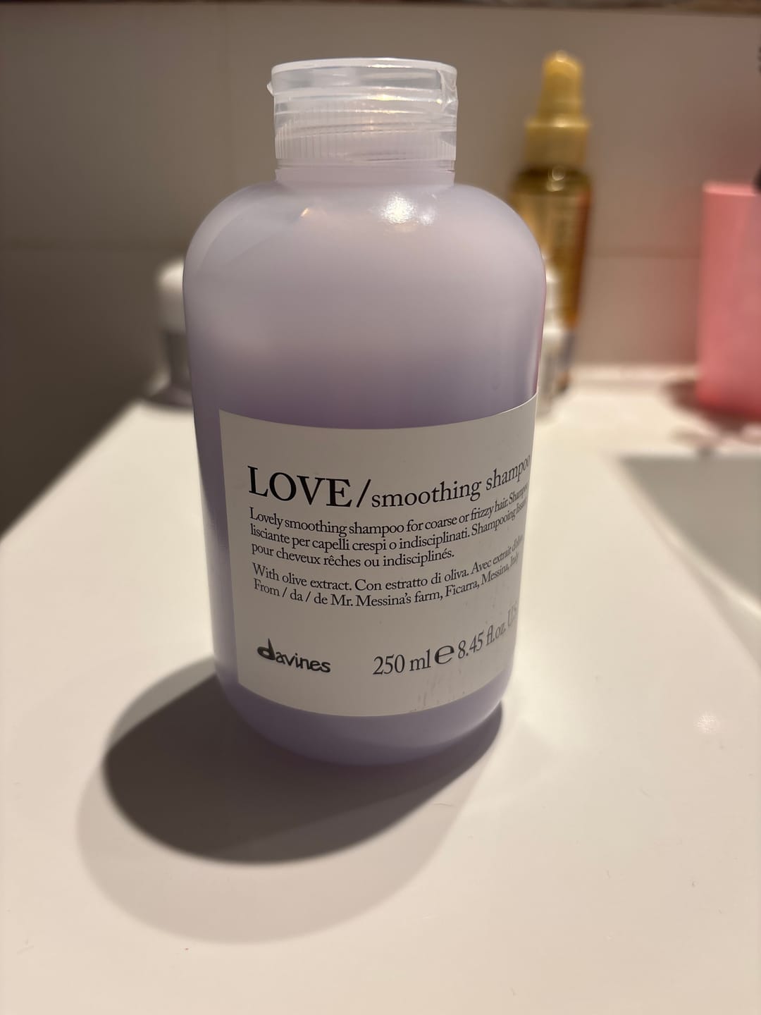 Customer photo review of Shampoo Anti Frizz Essential Love Smoothing Davines