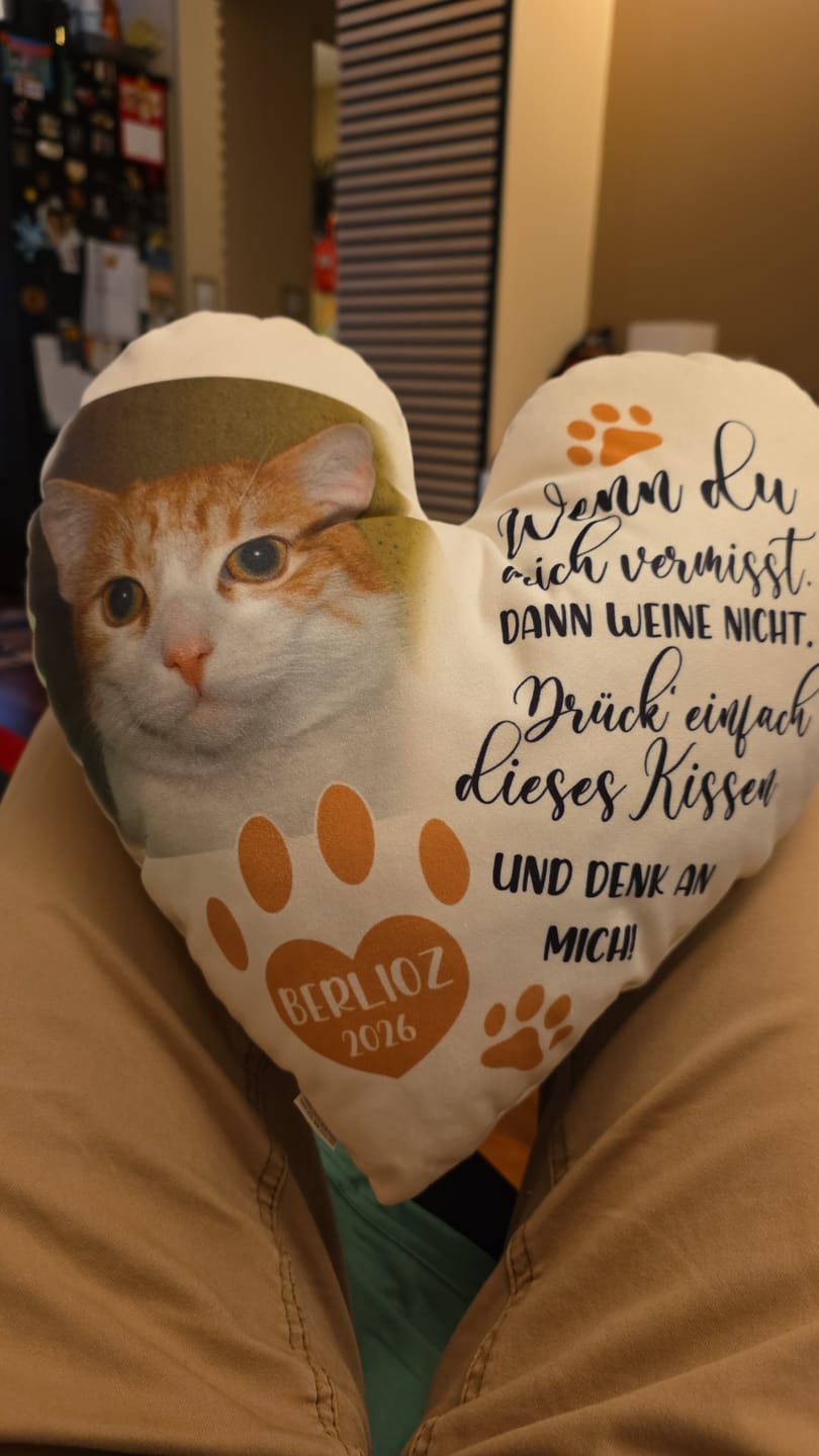 Customer photo review of Personalisiertes Formkissen - Wenn du mich vermisst