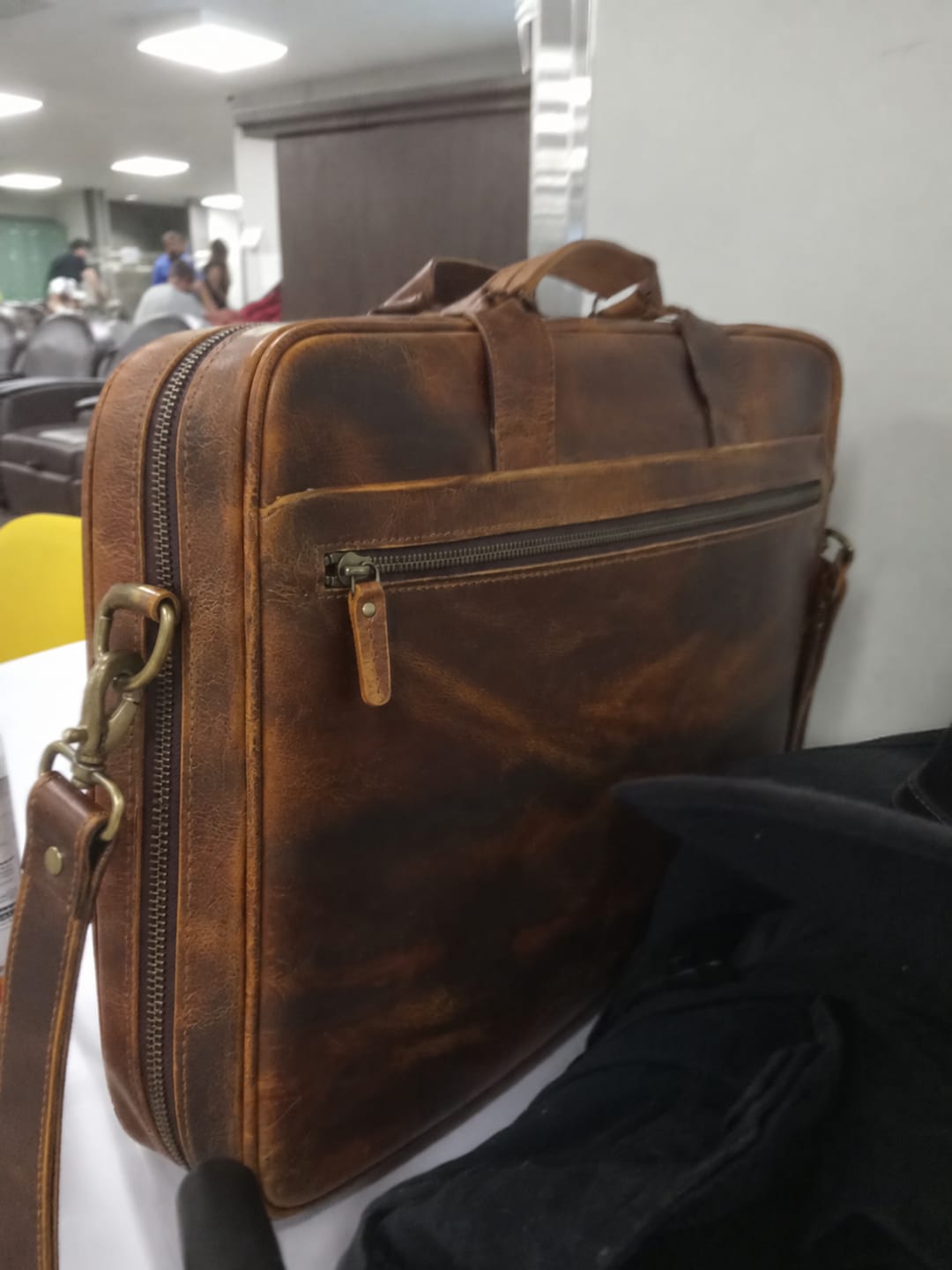 Customer photo review of Noble | Vintage Leather Laptop Bag