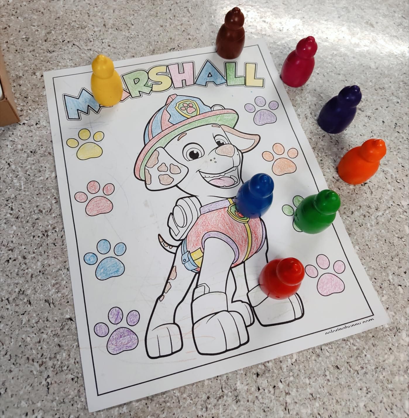 Customer photo review of Jumbo Crayons