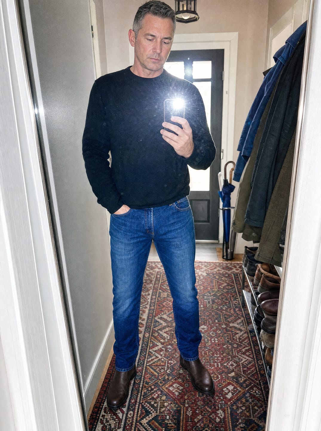 Customer photo review of The Precision Jeans – Indigo