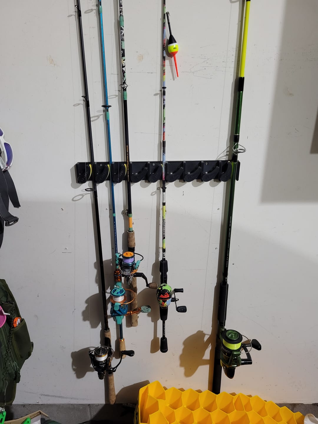 Customer photo review of Beyond Fishing GripLock Vertical Fishing Rod Rack