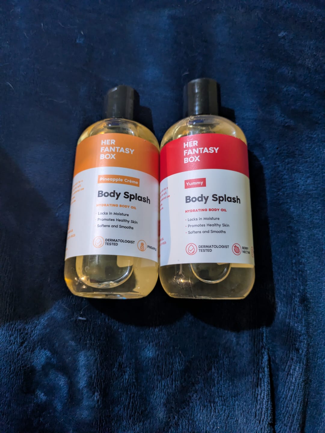 Customer photo review of Body Splash - Skin Smoothing Body Oil  (Pineapple Creme)