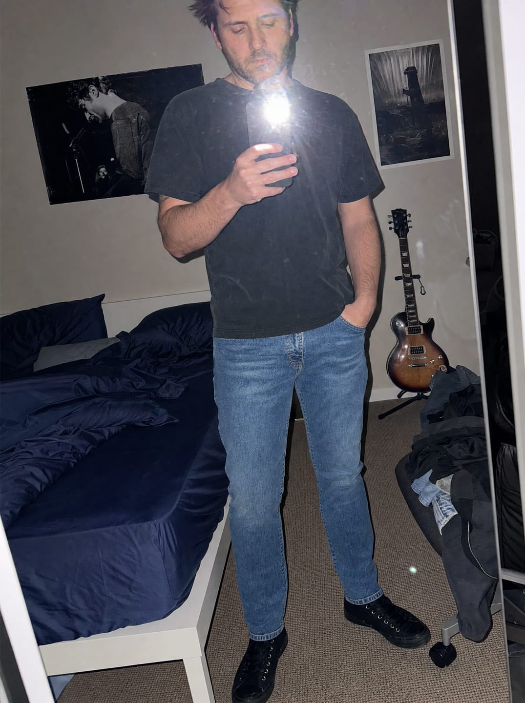 Customer photo review of The Precision Jeans – Stone Blue
