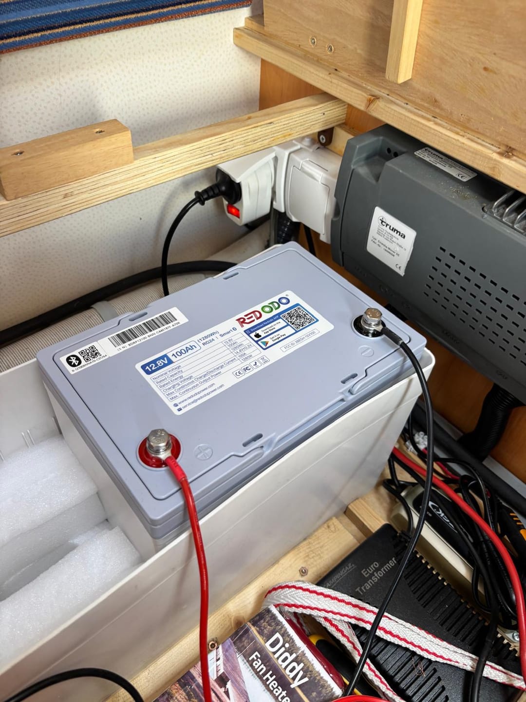 Customer photo review of Redodo 12V 100Ah Gruppe24 LiFePO4 Batterie mit Bluetooth