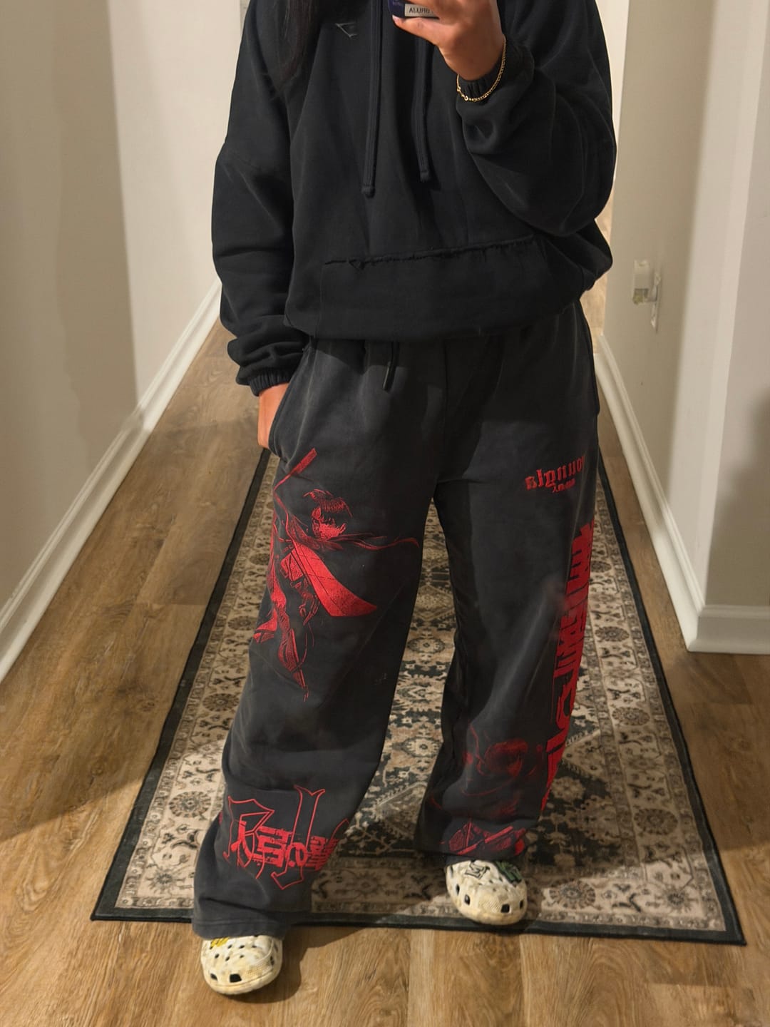Customer photo review of 2128 - AOT©  x YLA Baggy Joggers
