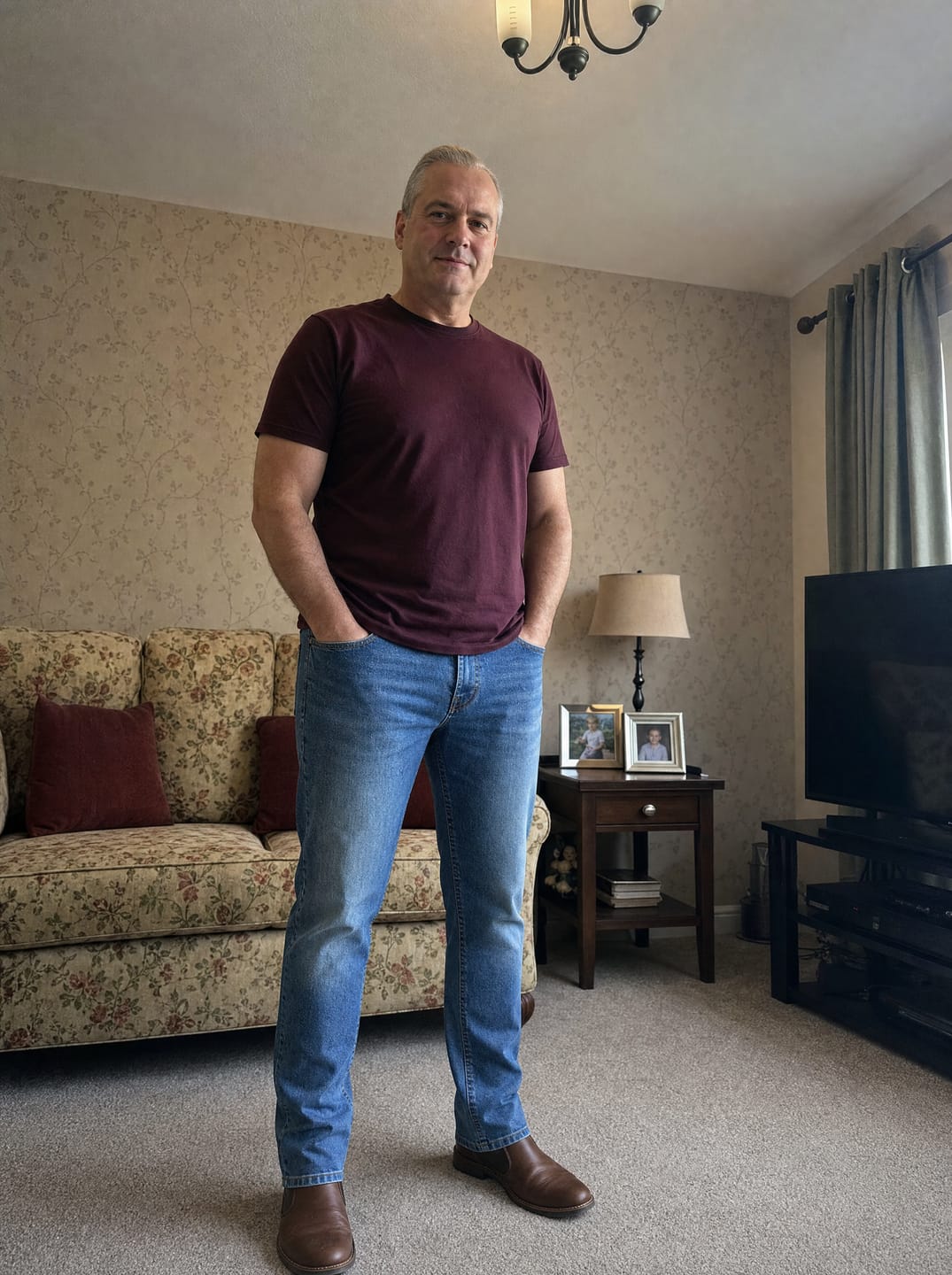 Customer photo review of The Precision Jeans – Stone Blue