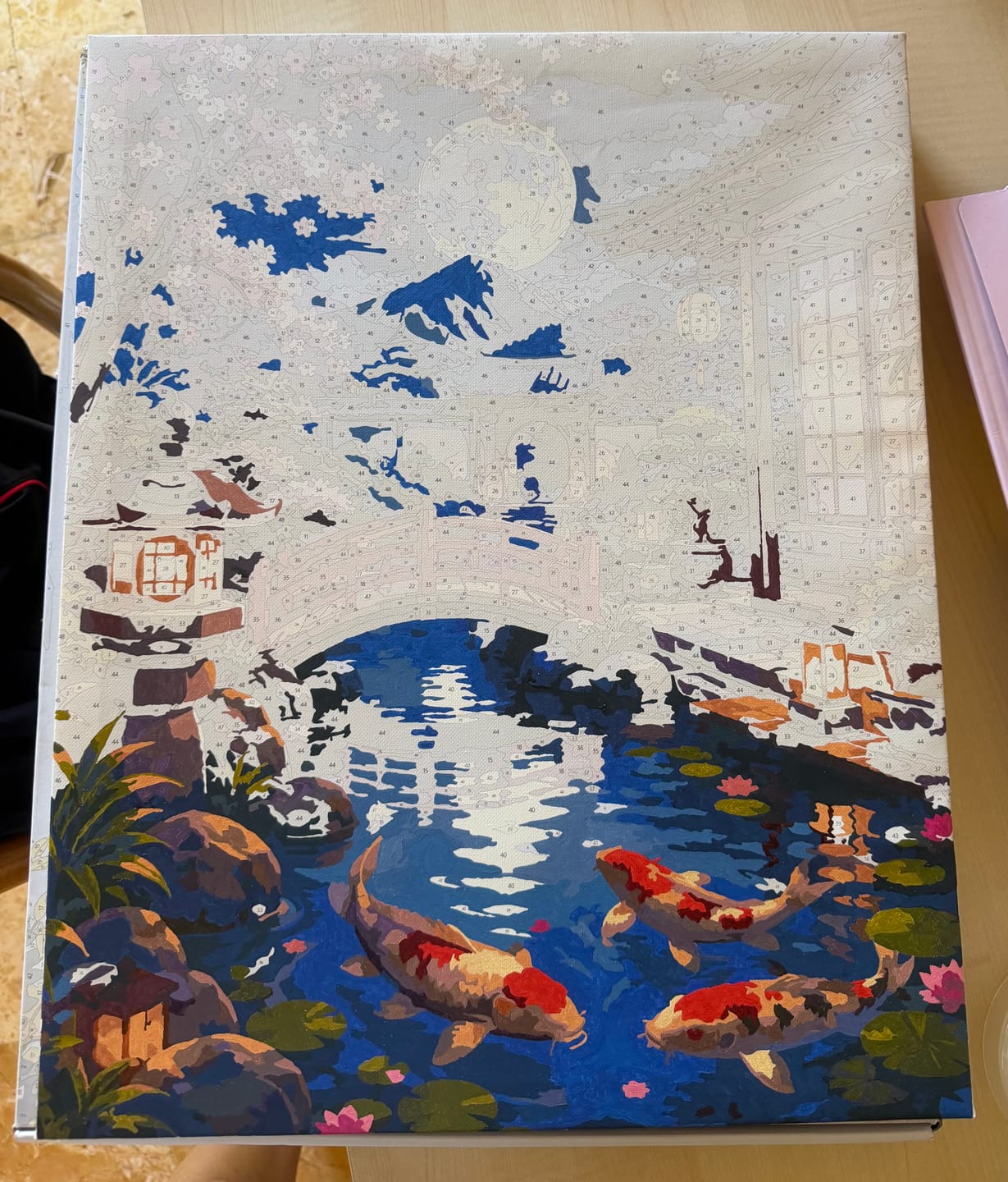 Customer photo review of Moonlit Koi Garden