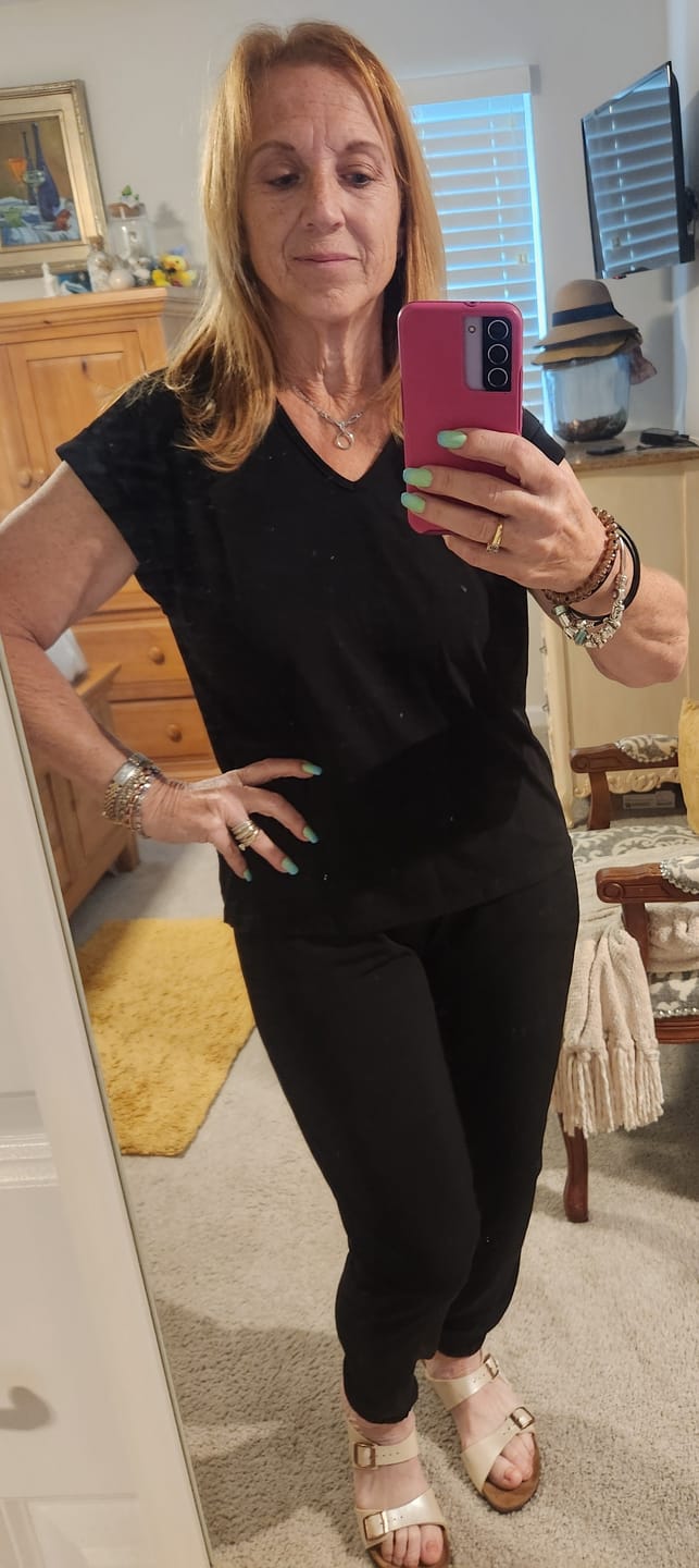 Customer photo review of Brigitte Brianna Blouse Tee