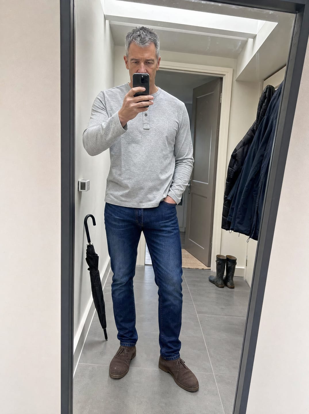 Customer photo review of The Precision Jeans – Midnight