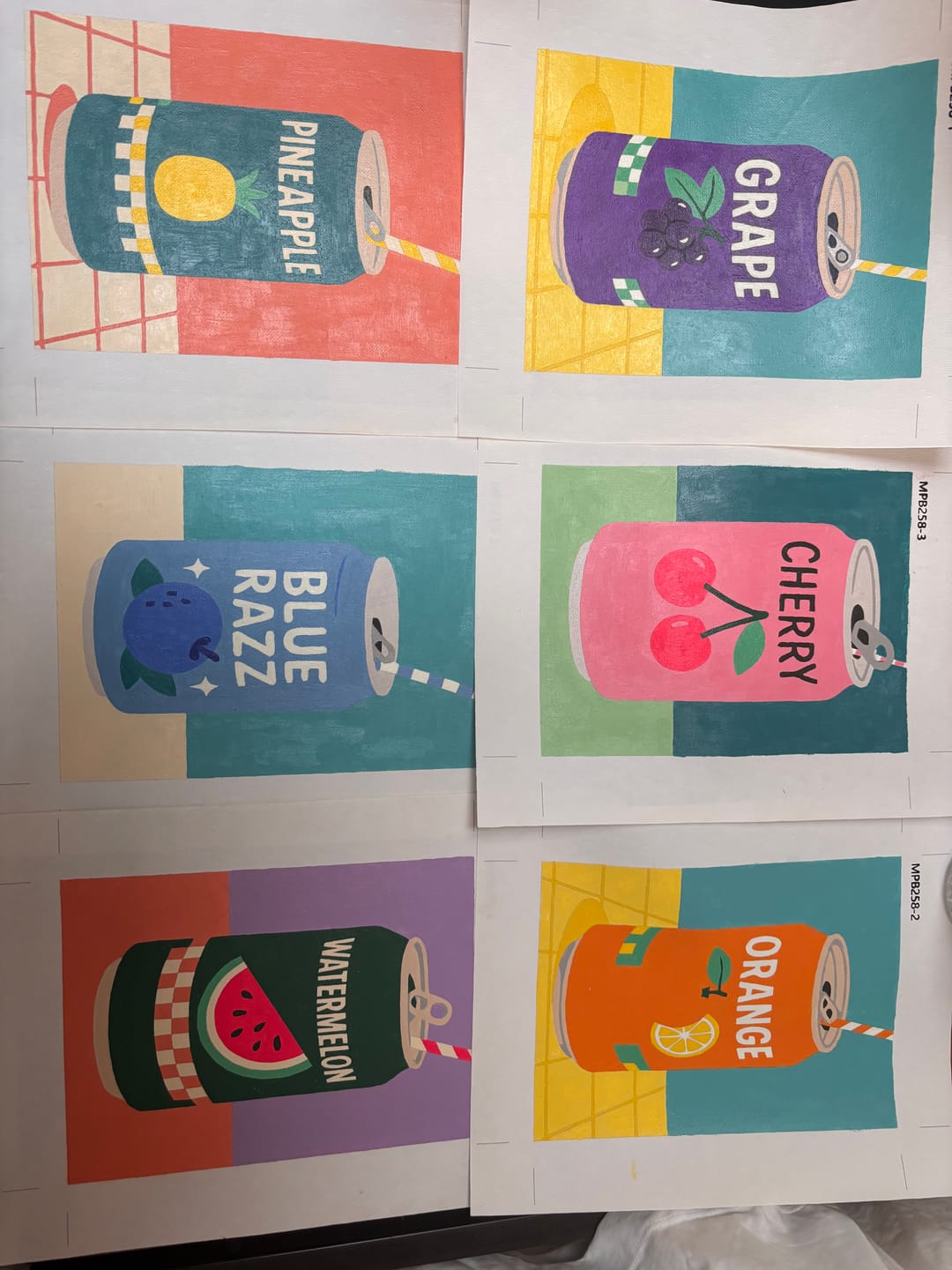 Customer photo review of 6 Mini Paintings | Fruitige Frisdrank Set