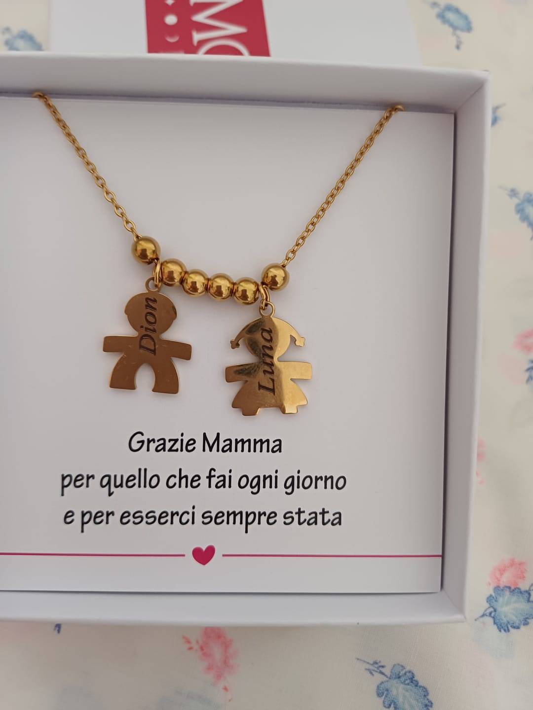 Customer photo review of Collana con bambini - I Miei Tesori