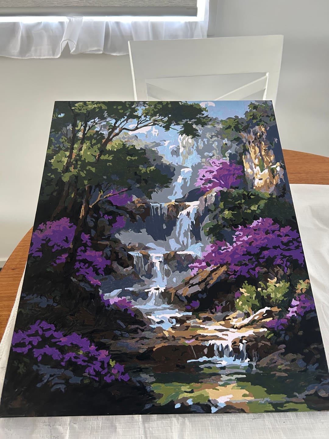 Customer photo review of Purple waterfall | Paint by Number