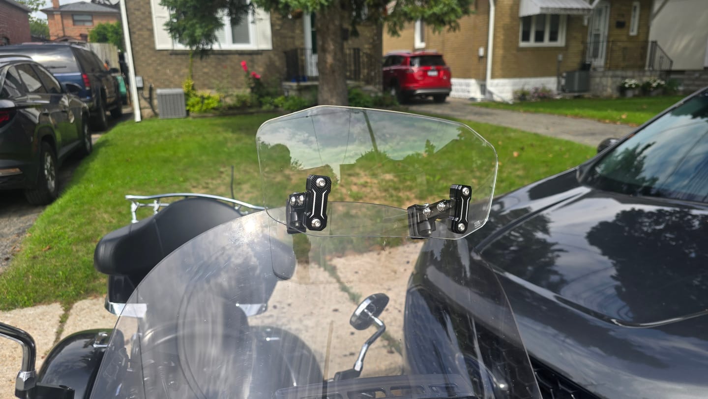 Customer photo review of Motorcycle Universal Adjustable Windshield