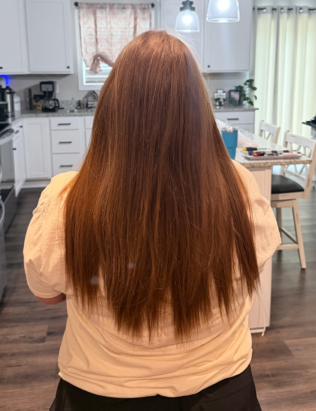 Customer photo review of High Quality Halo Hair Extensions