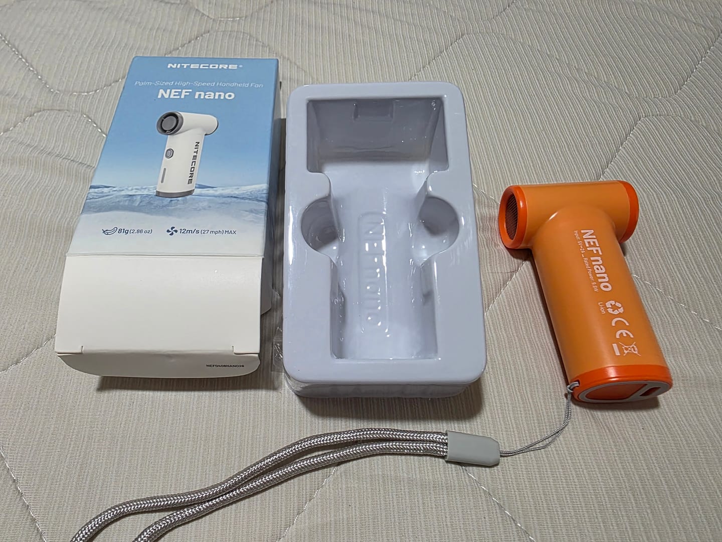 Customer photo review of NEF Nano - Palm-Sized High-Speed Handheld Fan