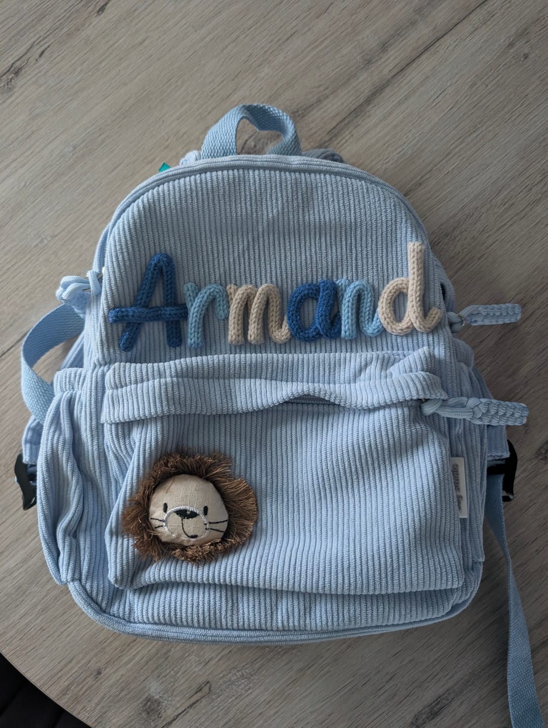 Customer photo review of K&C - Personalized Knitted Backpack