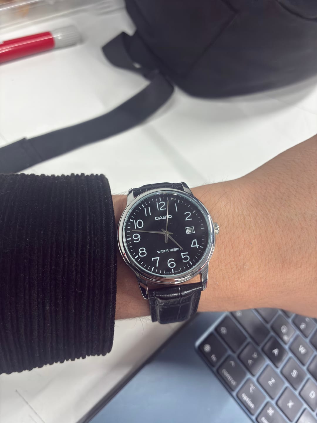 Customer photo review of Reloj Casio Análogo MTP-V002L-1BU Correa de Cuero