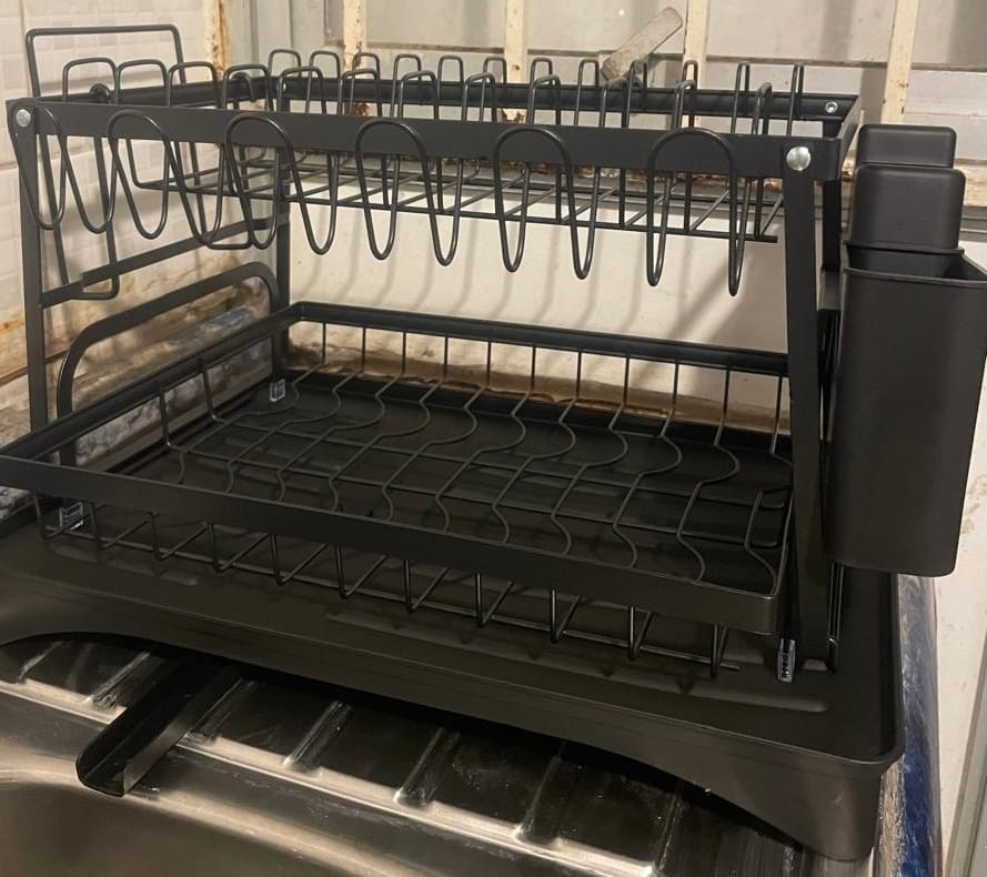 Customer photo review of Escurridor De Platos 2 Niveles Secaplatos Multifuncional