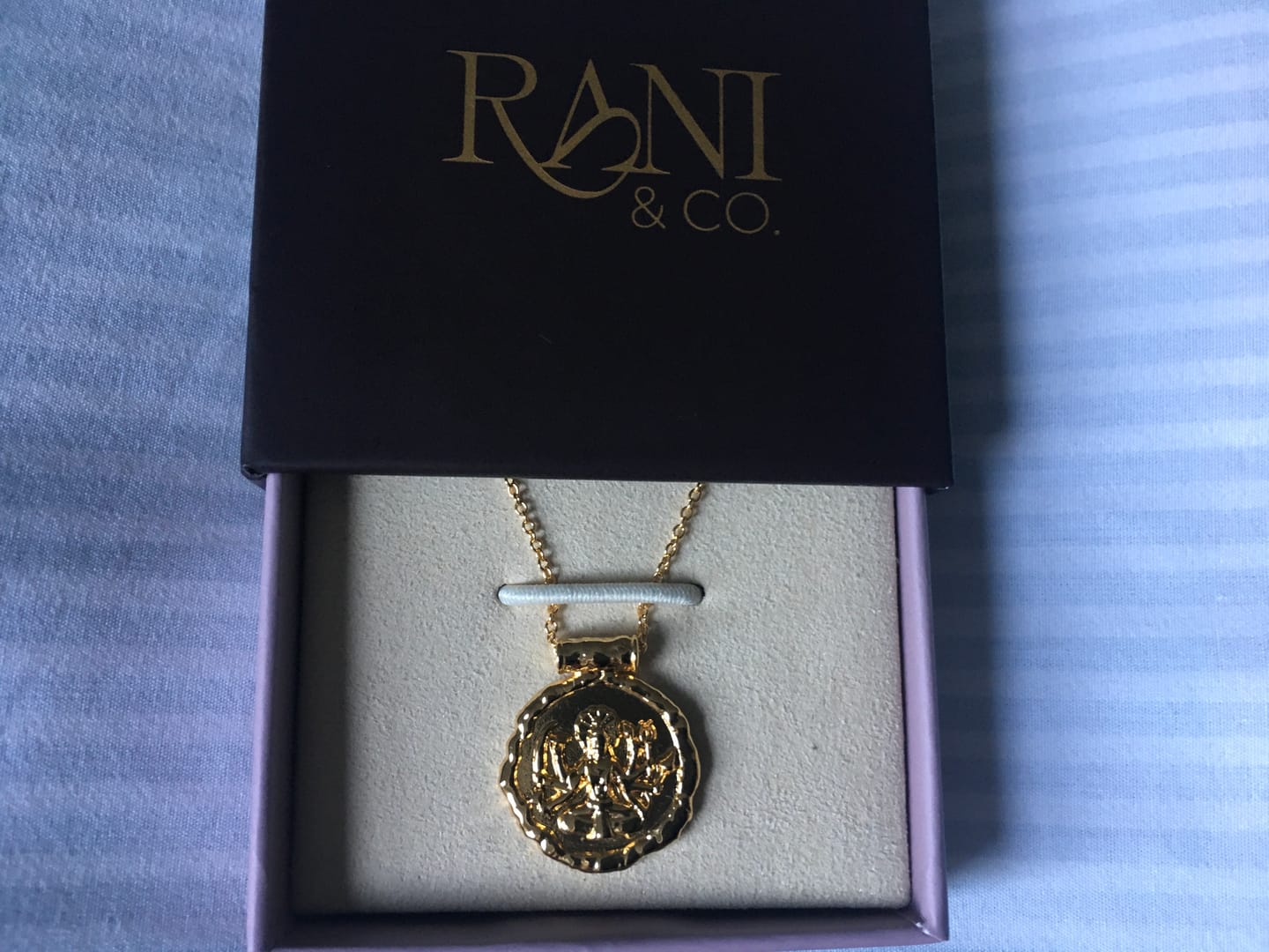 Customer photo review of Goddess Durga Necklace (Gold)