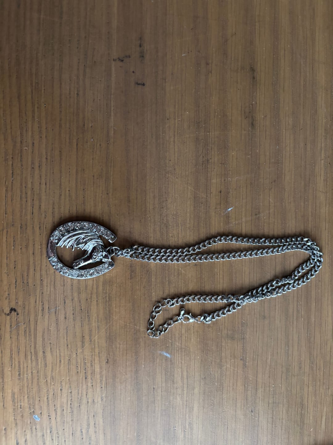Customer photo review of Horse Sapphire 925 Sterling Silver Necklace