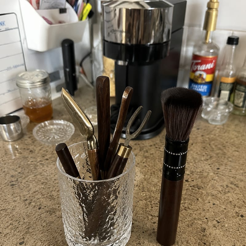 Customer photo review of Riku Small Wenge Tea Tray Set