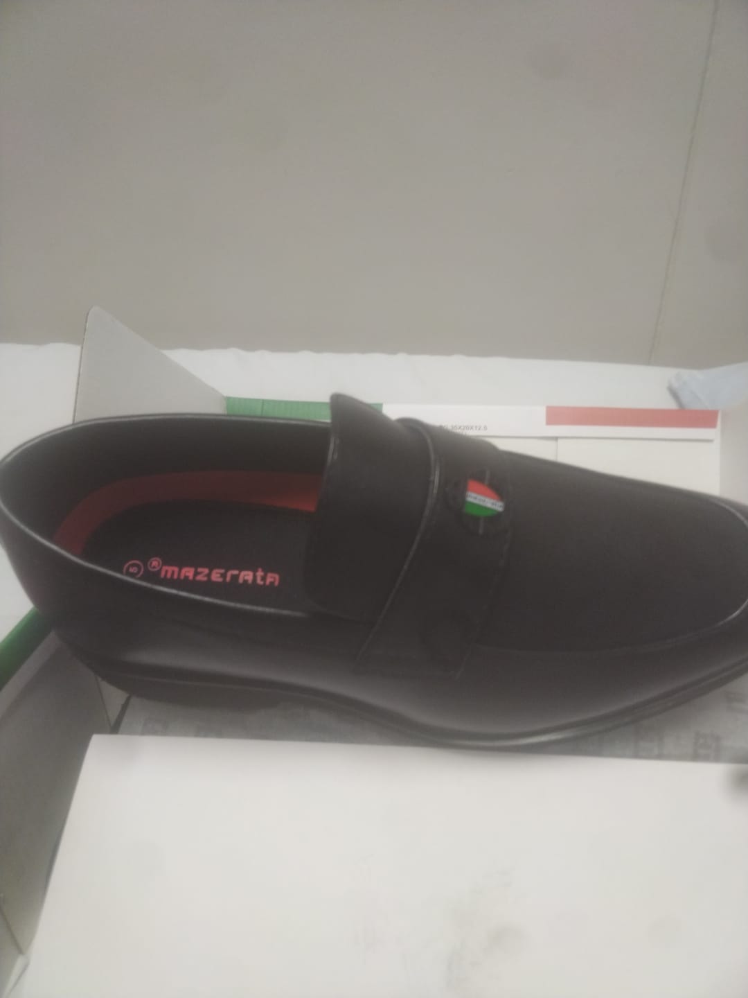 Customer photo review of Mazerata Ilario 10 Faux Wax / Faux Suede Shoe - Black