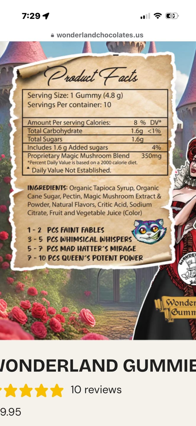 Customer photo review of Wonderland Mushroom Chocolates