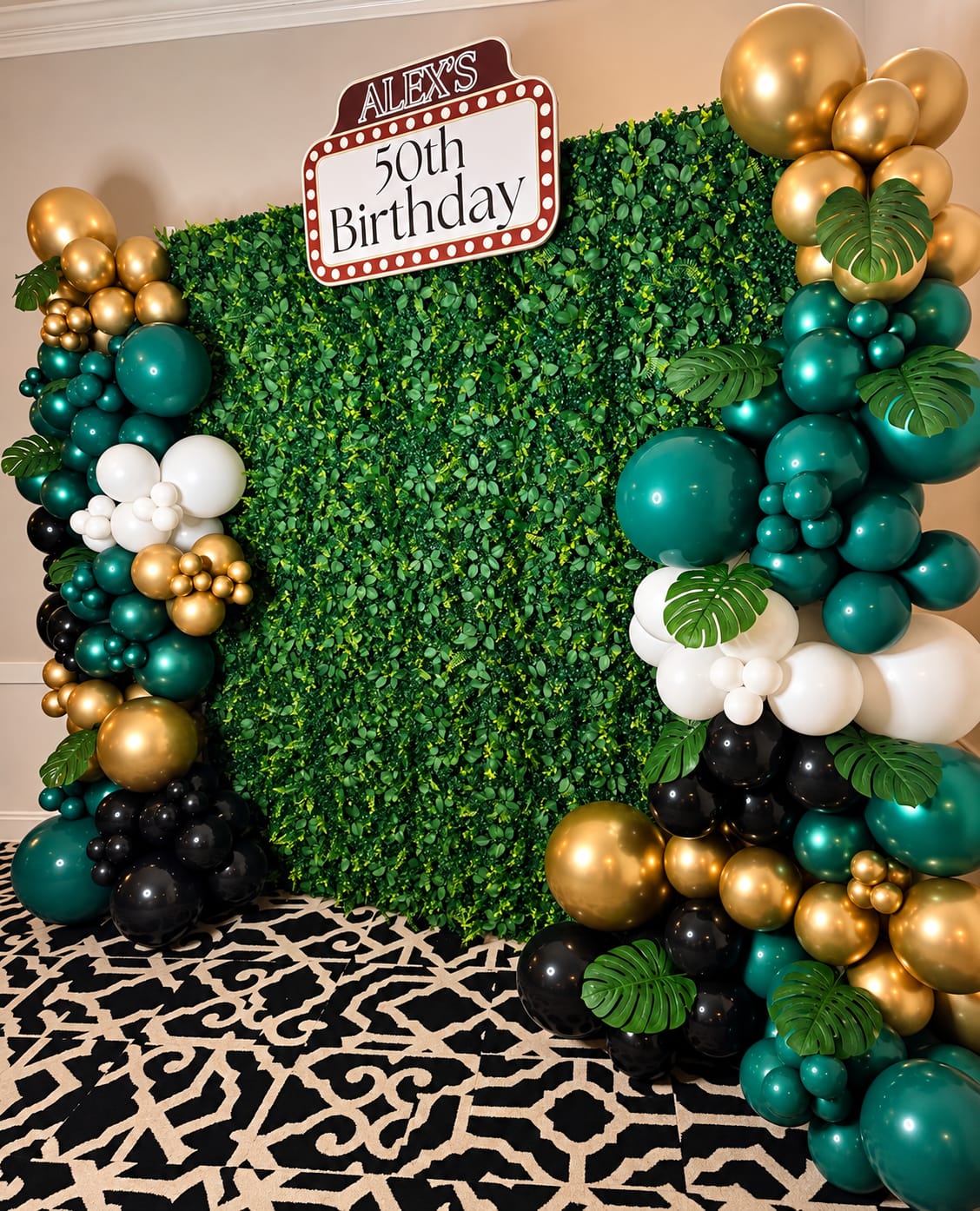 Customer photo review of 8*8ft Artificial Grass Wall Backdrop ALFWL151-Perfect for Weddings, Parties & Event Decor