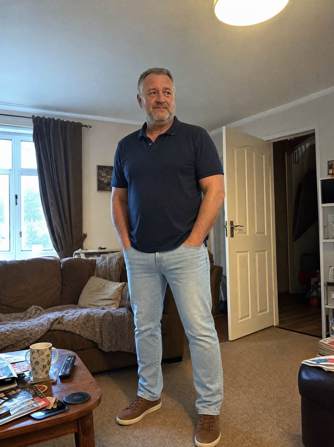 Customer photo review of The Precision Jeans – Sky Blue