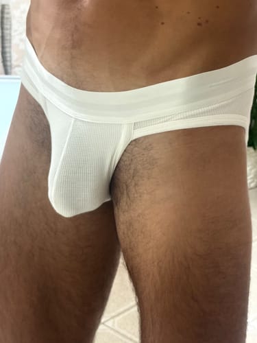 Customer photo review of 3 Pack Men's Soft Cotton Blend Waffle Briefs with Separate Pouch and High-Leg Cut